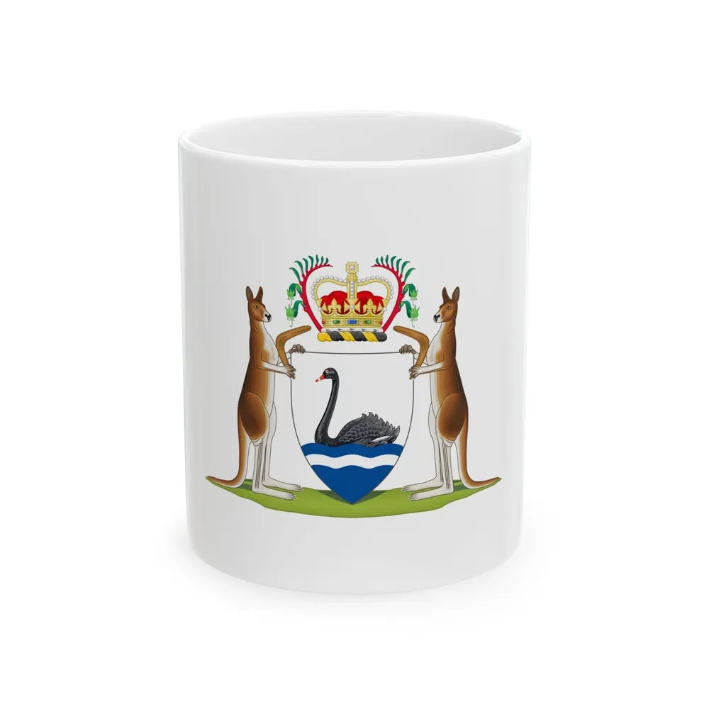 Coat of arms of Western Australia - White Coffee Mug-11oz-Go Mug Yourself