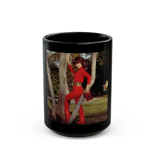 Francine York #16 (Vintage Female Icon) Black Coffee Mug-15oz-Go Mug Yourself