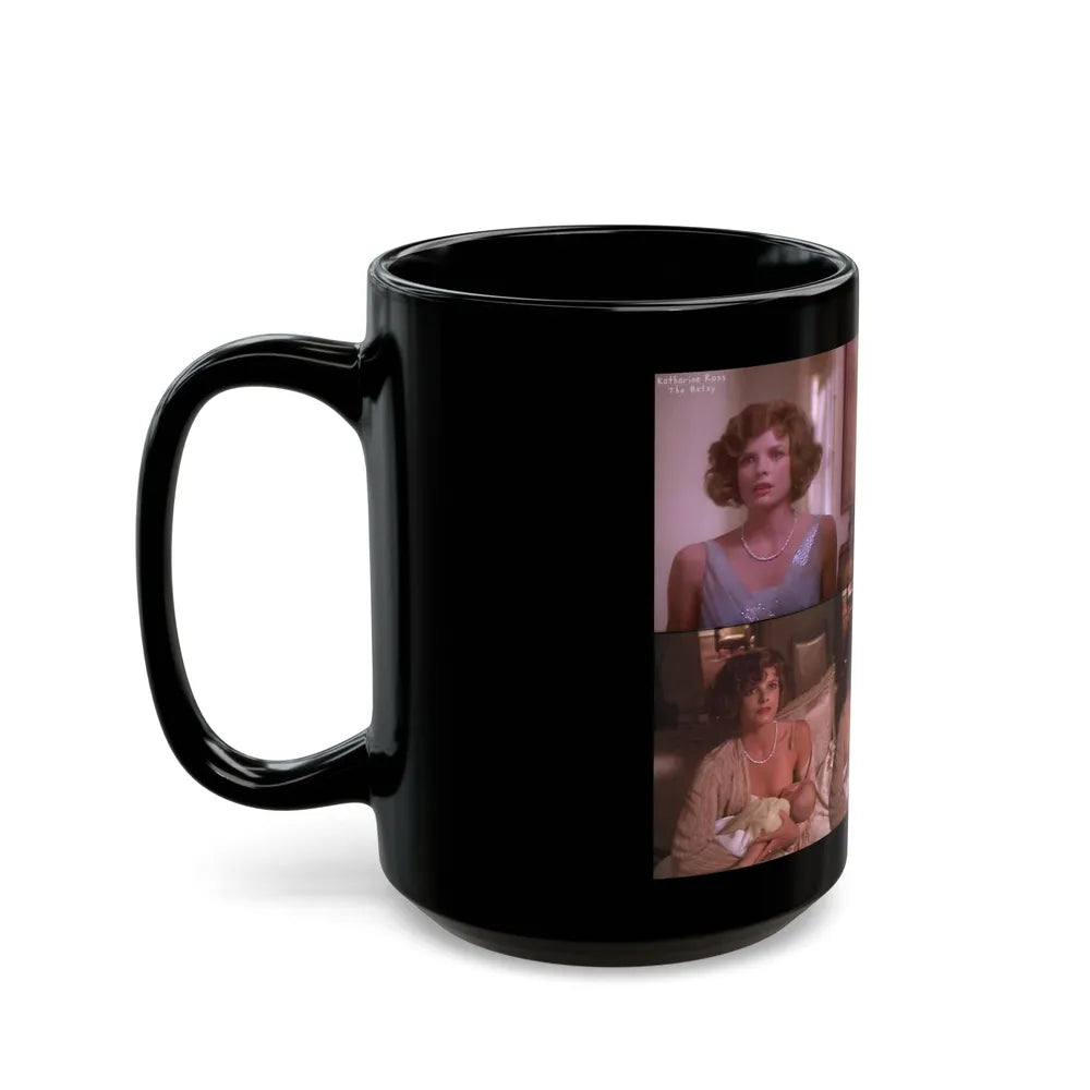 Katharine Ross #28 - (Vintage Female Icon) Black Coffee Mug-Go Mug Yourself