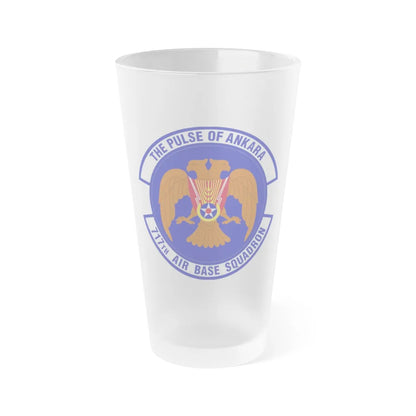 717th Air Base Squadron (U.S. Air Force) Frosted Pint Glass 16oz-Go Mug Yourself