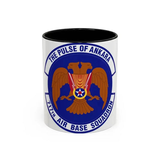 717th Air Base Squadron (U.S. Air Force) Accent Coffee Mug 11oz Black - Go Mug Yourself