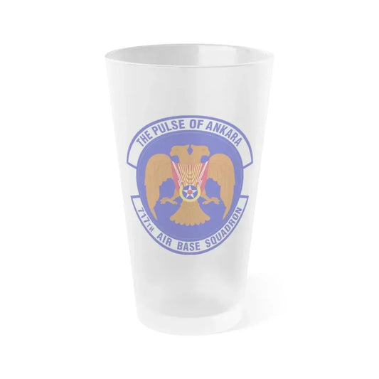 717th Air Base Squadron (U.S. Air Force) Frosted Pint Glass 16oz Default Title - Go Mug Yourself