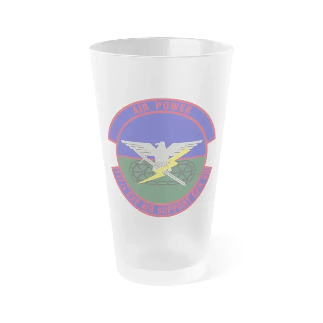 717th Expeditionary Air Support Operations Squadron (U.S. Air Force) Frosted Pint Glass 16oz Default Title - Go Mug Yourself