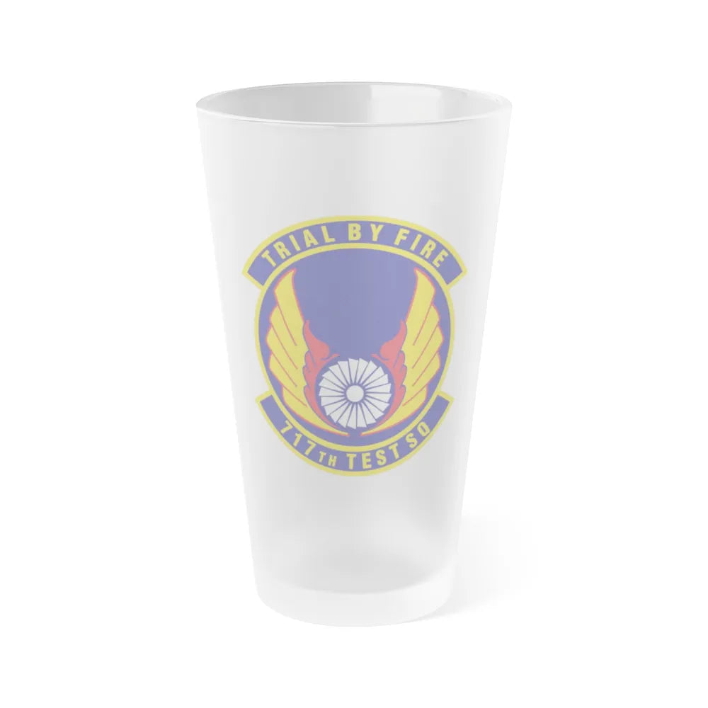 717th Test Squadron (U.S. Air Force) Frosted Pint Glass 16oz-16oz-Frosted-Go Mug Yourself