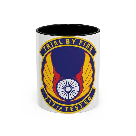 717th Test Squadron (U.S. Air Force) Accent Coffee Mug 11oz Black - Go Mug Yourself