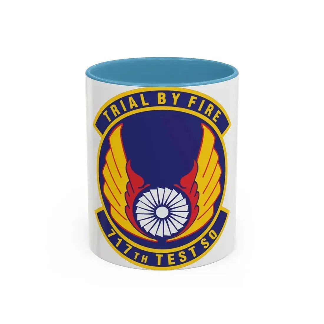 717th Test Squadron (U.S. Air Force) Accent Coffee Mug 11oz Light Blue - Go Mug Yourself