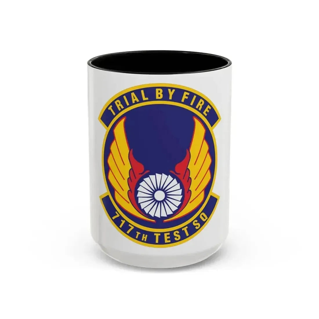 717th Test Squadron (U.S. Air Force) Accent Coffee Mug 15oz Black - Go Mug Yourself