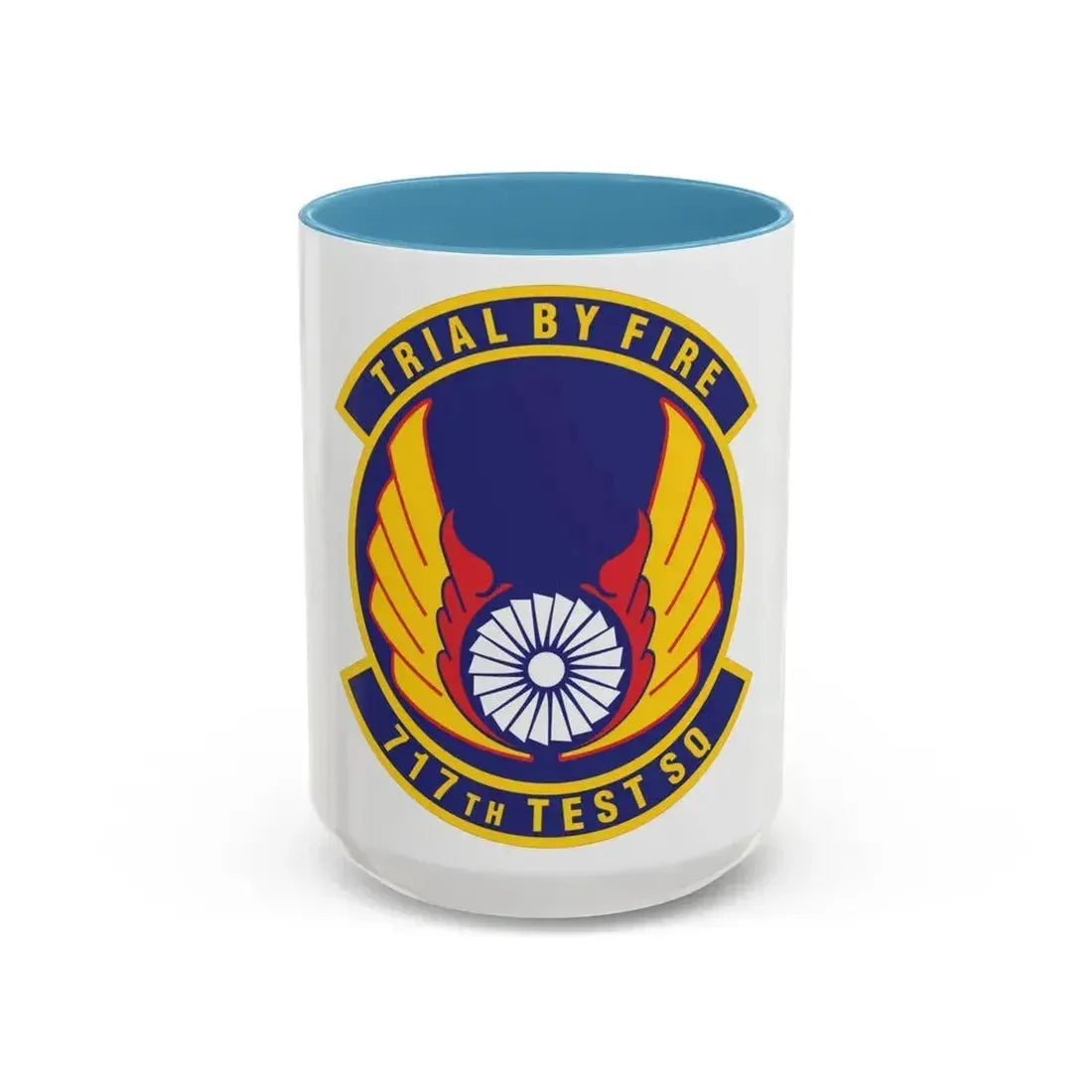 717th Test Squadron (U.S. Air Force) Accent Coffee Mug 15oz Light Blue - Go Mug Yourself