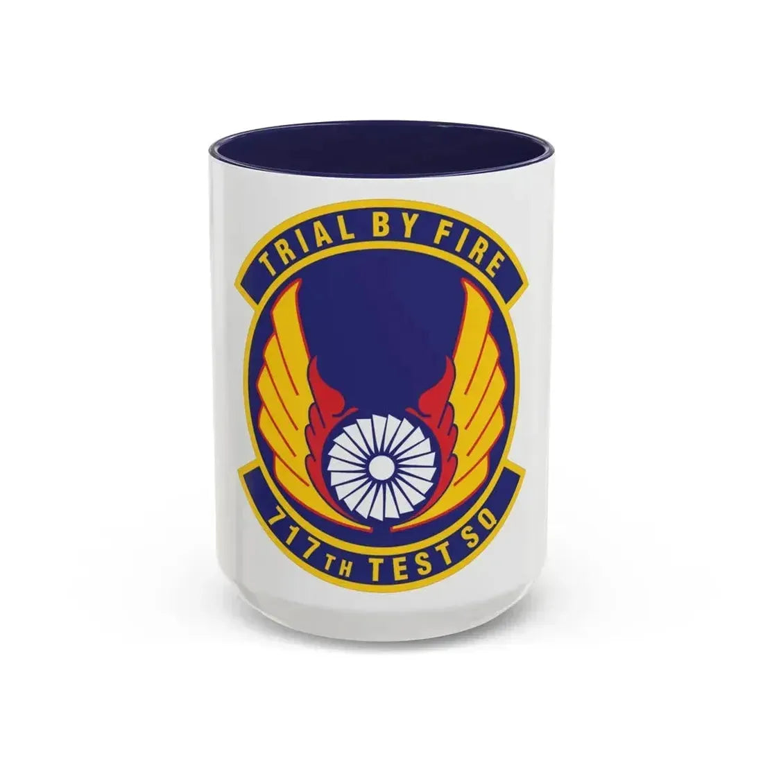 717th Test Squadron (U.S. Air Force) Accent Coffee Mug 15oz Navy - Go Mug Yourself