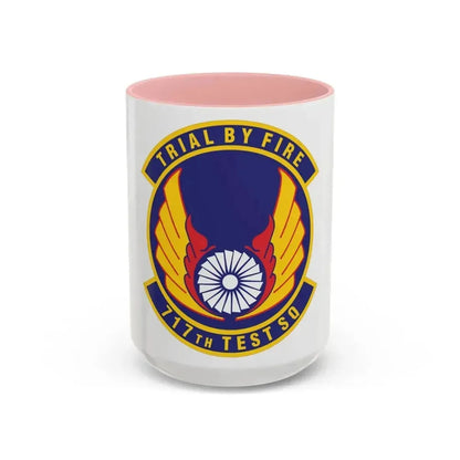 717th Test Squadron (U.S. Air Force) Accent Coffee Mug 15oz Pink - Go Mug Yourself