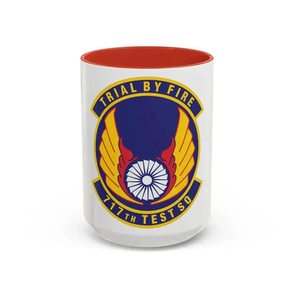 717th Test Squadron (U.S. Air Force) Accent Coffee Mug 15oz Red - Go Mug Yourself
