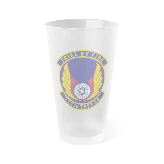 717th Test Squadron (U.S. Air Force) Frosted Pint Glass 16oz 16oz Frosted - Go Mug Yourself