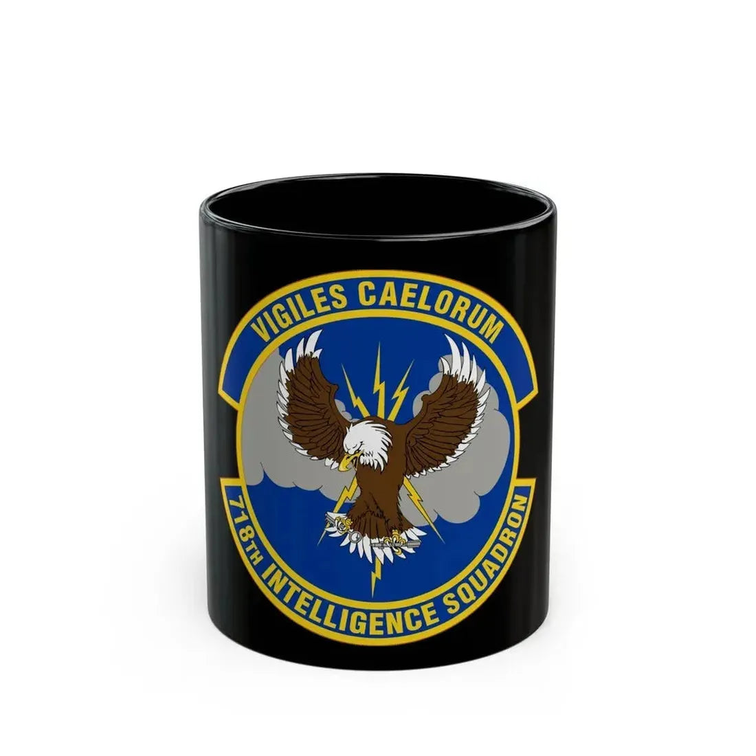 718 Intelligence Sq AFRC (U.S. Air Force) Black Coffee Mug 11oz - Go Mug Yourself