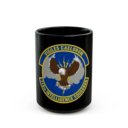 718 Intelligence Sq AFRC (U.S. Air Force) Black Coffee Mug 15oz - Go Mug Yourself