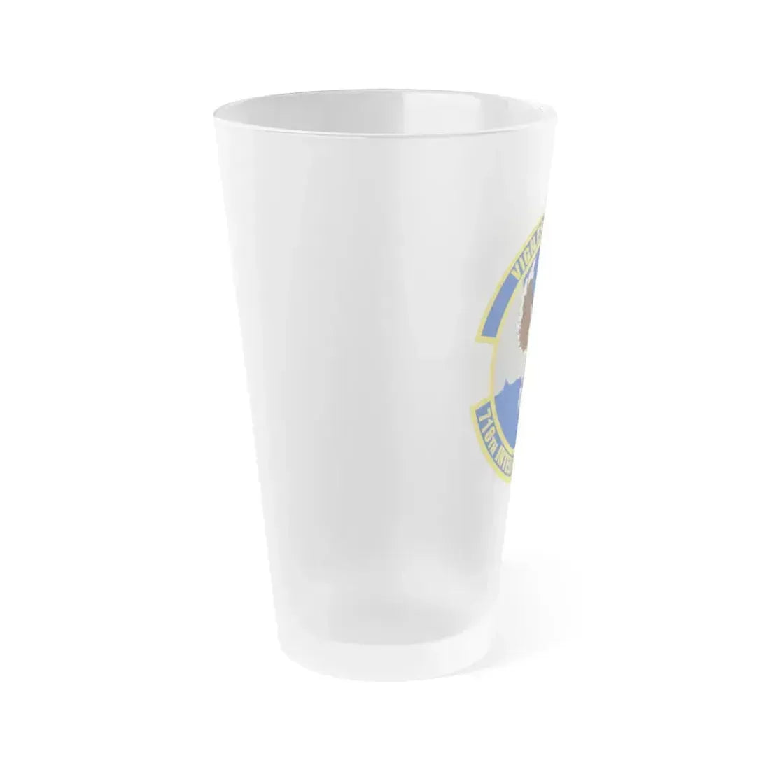 718 Intelligence Sq AFRC (U.S. Air Force) Frosted Pint Glass 16oz - Go Mug Yourself