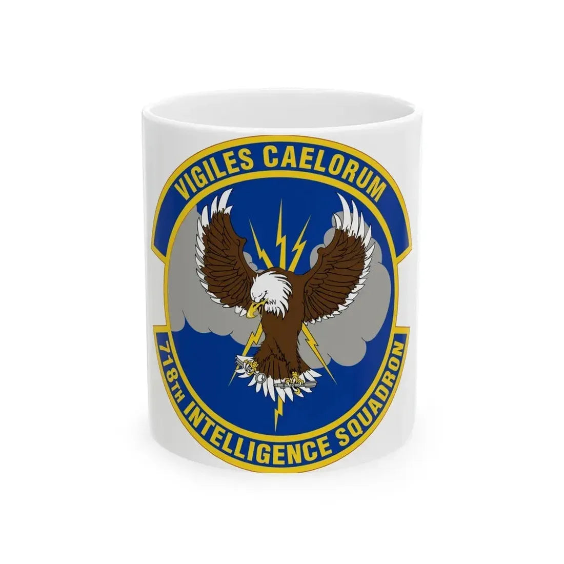 718 Intelligence Sq AFRC (U.S. Air Force) White Coffee Mug 11oz - Go Mug Yourself
