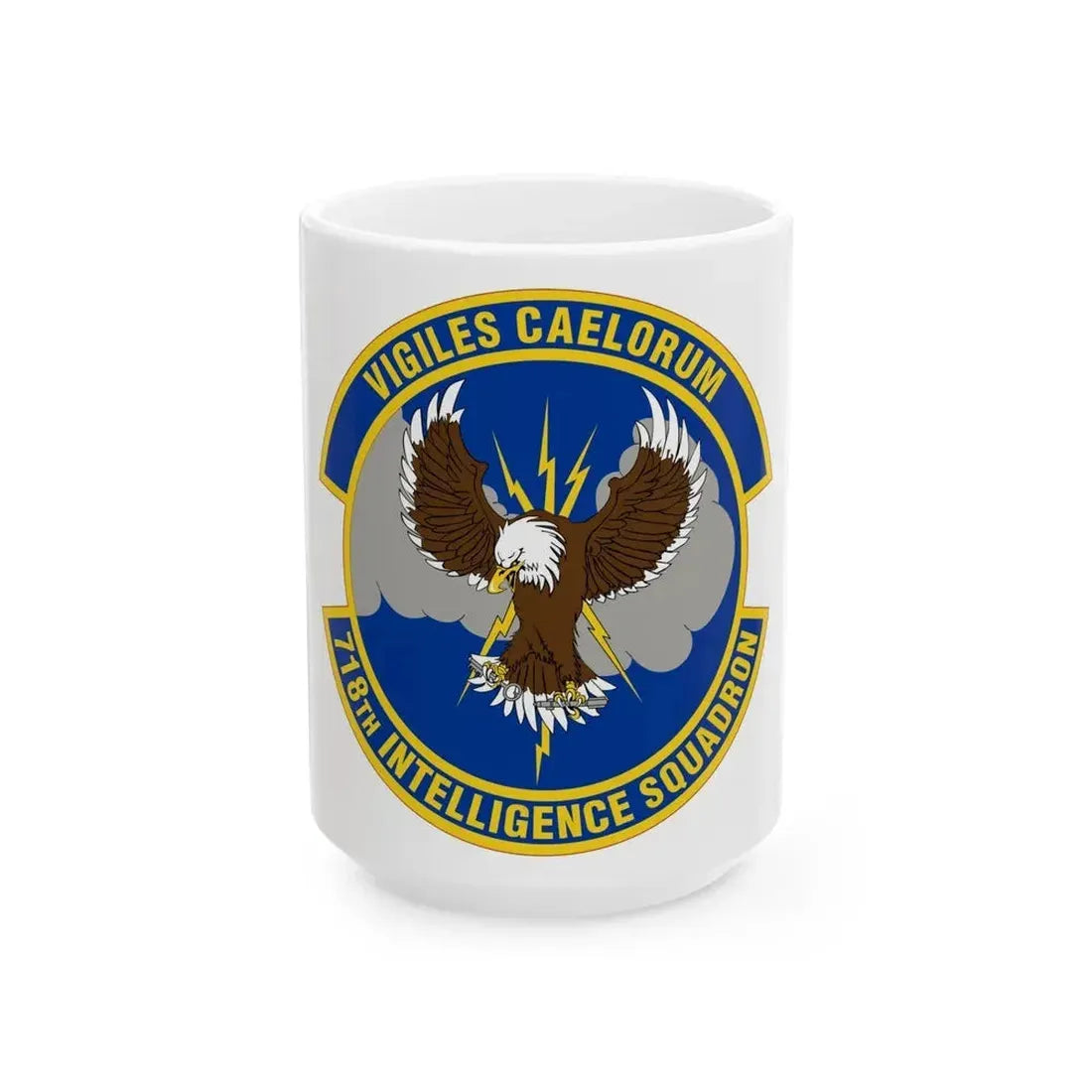 718 Intelligence Sq AFRC (U.S. Air Force) White Coffee Mug 15oz - Go Mug Yourself