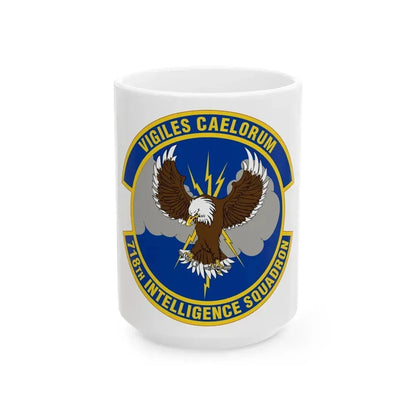 718 Intelligence Sq AFRC (U.S. Air Force) White Coffee Mug 15oz - Go Mug Yourself