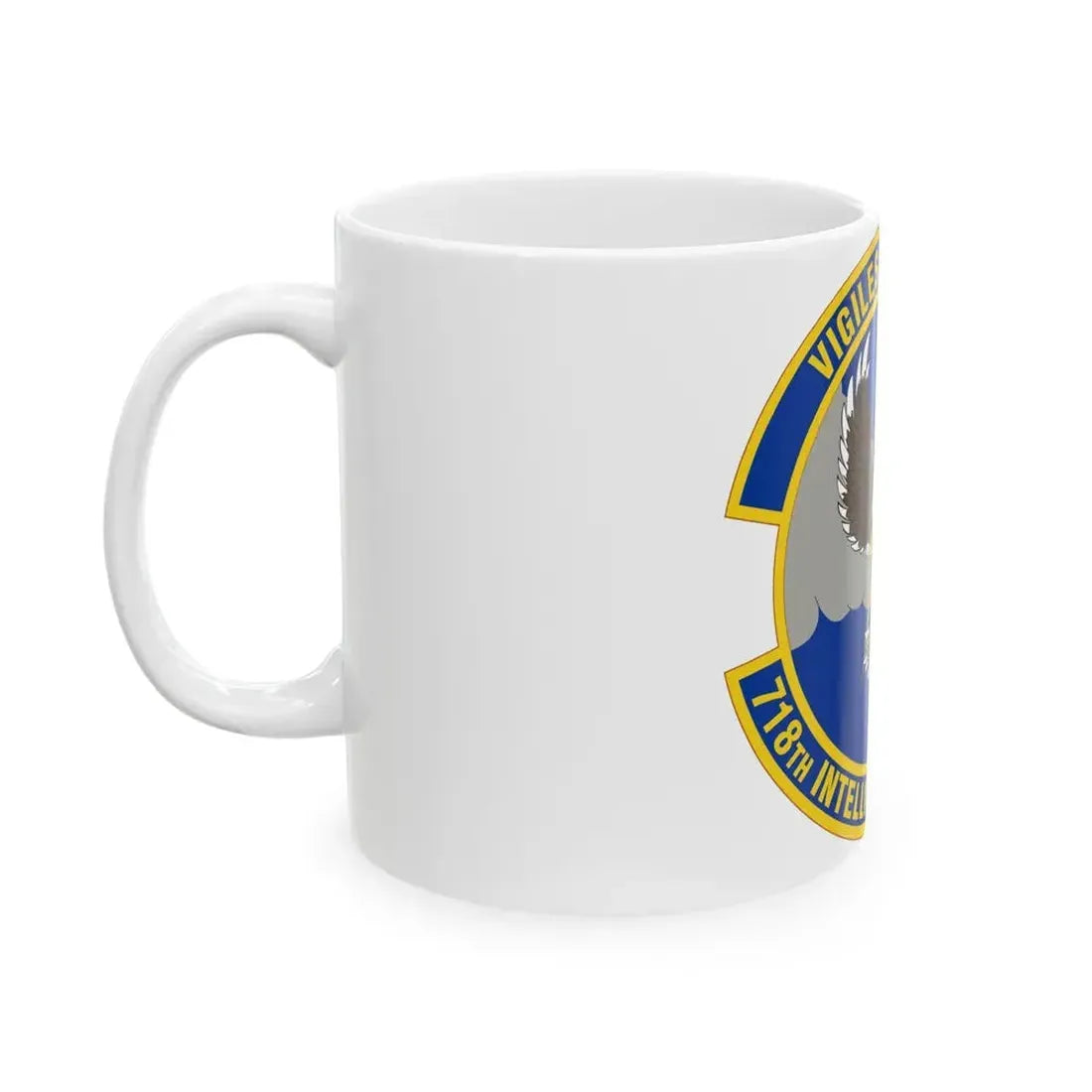718 Intelligence Sq AFRC (U.S. Air Force) White Coffee Mug - Go Mug Yourself