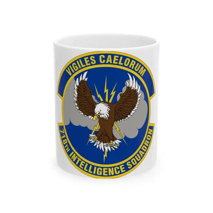718 Intelligence Sq AFRC (U.S. Air Force) White Coffee Mug - Go Mug Yourself