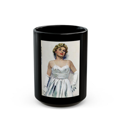 Denise Darcel - Esquire's Lady Fair, Esquire, April 1956 - Black Coffee Mug-15oz-Go Mug Yourself