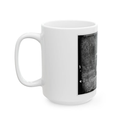 Petersburg, Va. U.S. Military Telegraph Battery Wagon, Army Of The Potomac Headquarters (U.S. Civil War) White Coffee Mug