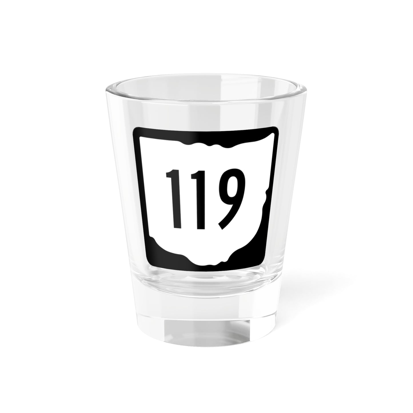 OH-119 1967 (Ohio) (Road Sign) Shot Glass 1.5oz