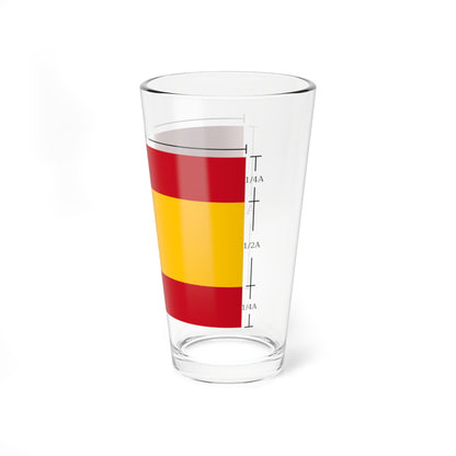 Spain flag construction sheet (Spain) Pint Glass 16oz