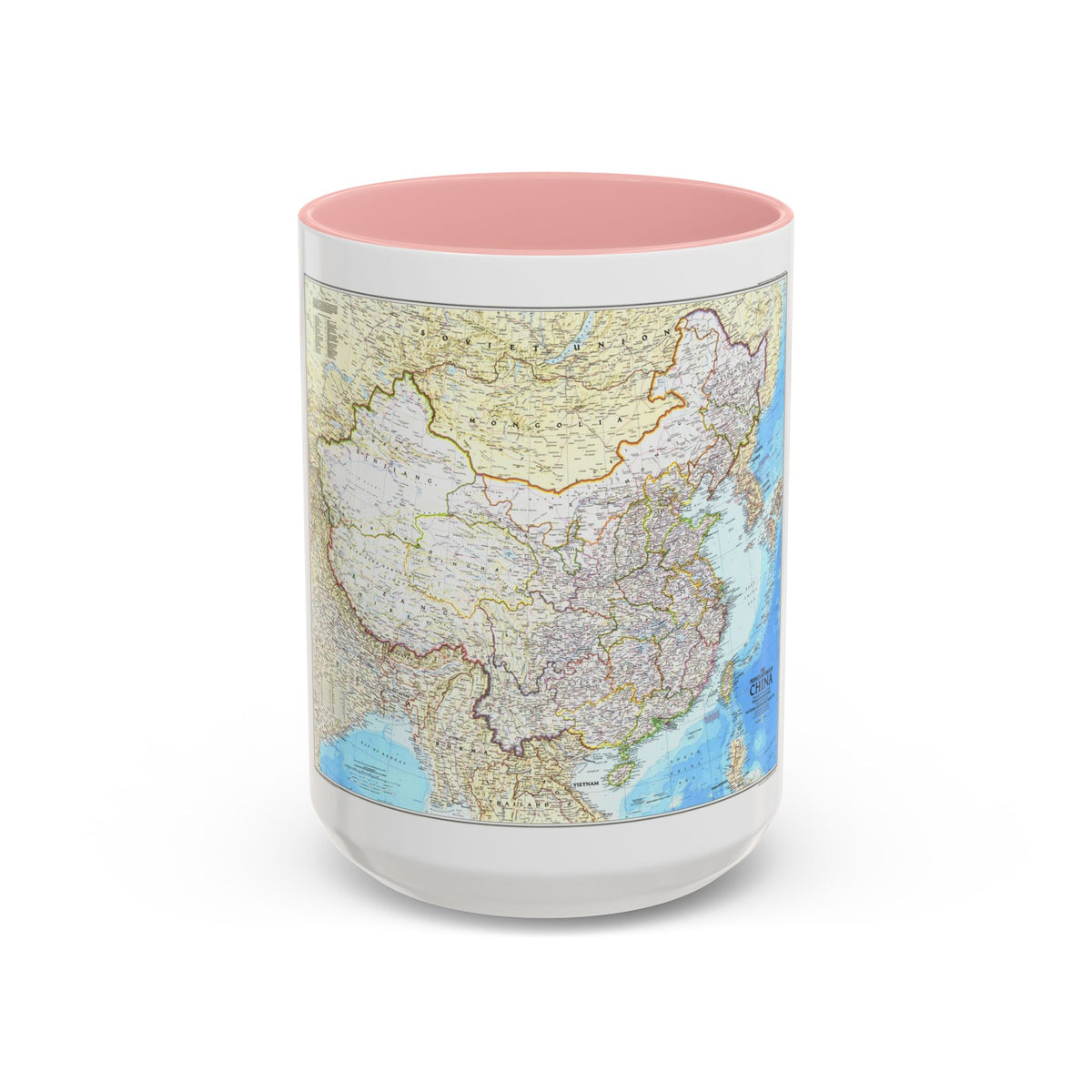 China - The People's Republic (1980) (Map) Accent Coffee Mug