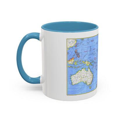 Pacific - Islands of the (1974) (Map) Accent Coffee Mug