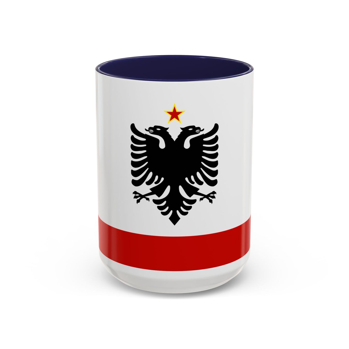 Naval Ensign of Albania 1958 to 1992 - Accent Coffee Mug