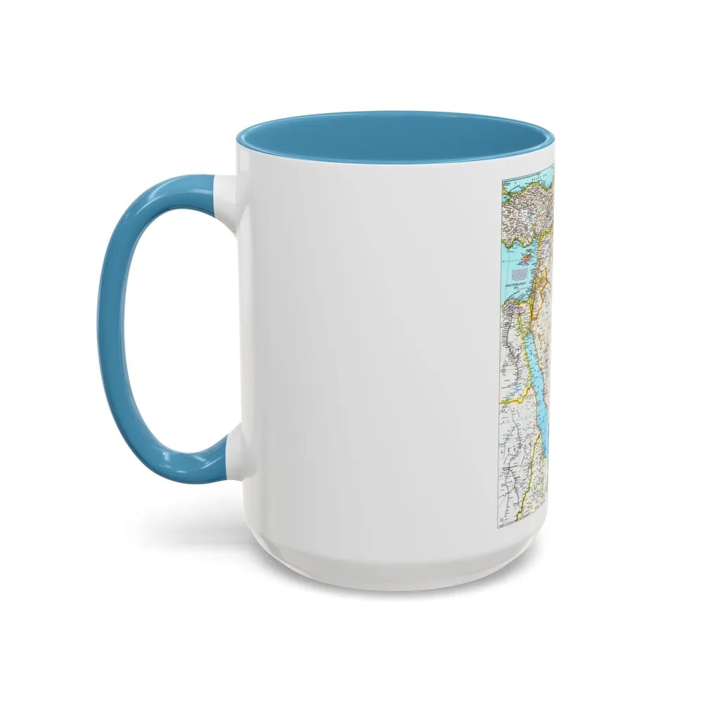 Middle East (1991) (Map) Accent Coffee Mug-Go Mug Yourself