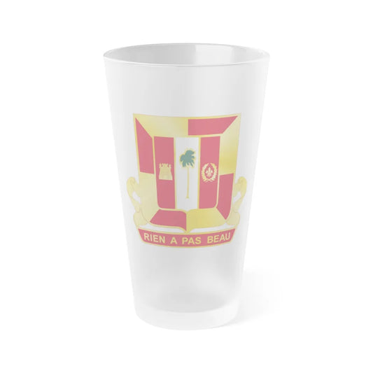 718th Antiaircraft Artillery Gun Battalion (U.S. Army) Frosted Pint Glass 16oz-Go Mug Yourself