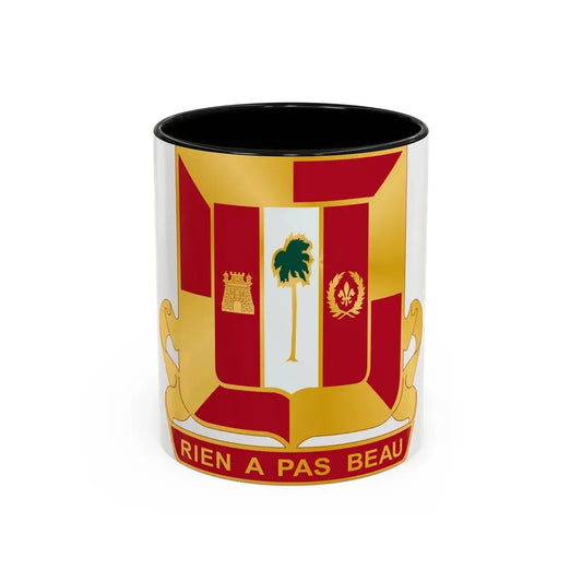 718th Antiaircraft Artillery Gun Battalion (U.S. Army) Accent Coffee Mug 11oz Black - Go Mug Yourself