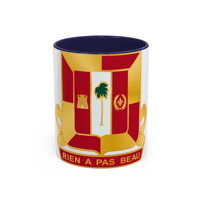 718th Antiaircraft Artillery Gun Battalion (U.S. Army) Accent Coffee Mug 11oz Navy - Go Mug Yourself