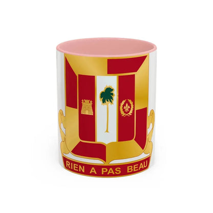 718th Antiaircraft Artillery Gun Battalion (U.S. Army) Accent Coffee Mug 11oz Pink - Go Mug Yourself