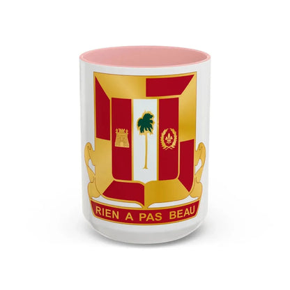 718th Antiaircraft Artillery Gun Battalion (U.S. Army) Accent Coffee Mug 15oz Pink - Go Mug Yourself