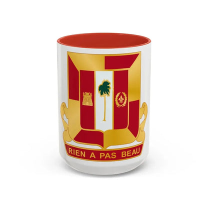 718th Antiaircraft Artillery Gun Battalion (U.S. Army) Accent Coffee Mug 15oz Red - Go Mug Yourself