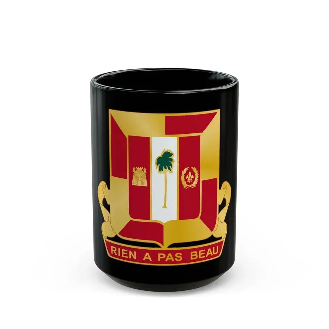718th Antiaircraft Artillery Gun Battalion (U.S. Army) Black Coffee Mug 15oz - Go Mug Yourself