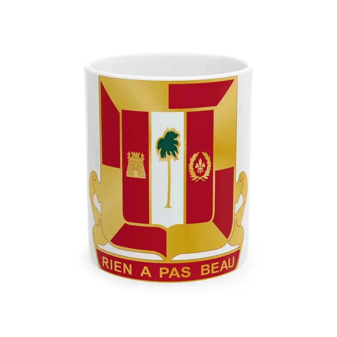 718th Antiaircraft Artillery Gun Battalion (U.S. Army) White Coffee Mug - Go Mug Yourself