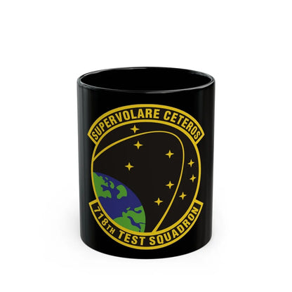 718th Test Squadron (U.S. Air Force) Black Coffee Mug-11oz-Go Mug Yourself