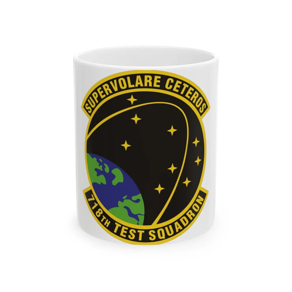 718th Test Squadron (U.S. Air Force) White Coffee Mug-11oz-Go Mug Yourself