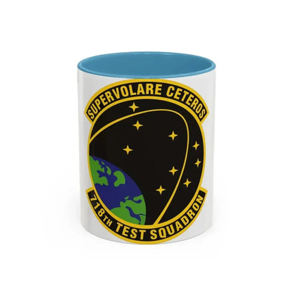 718th Test Squadron (U.S. Air Force) Accent Coffee Mug 11oz Light Blue - Go Mug Yourself