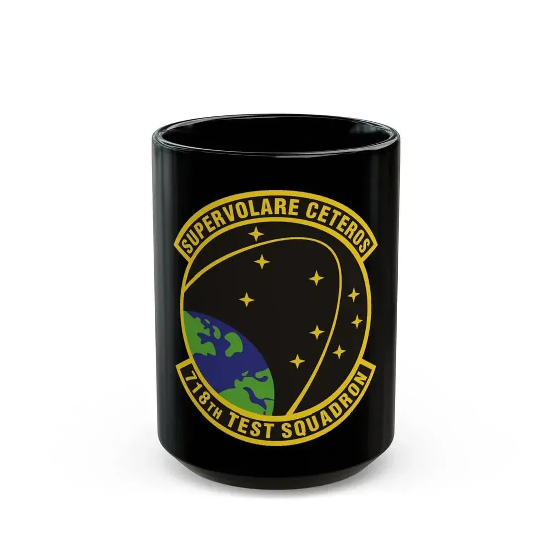 718th Test Squadron (U.S. Air Force) Black Coffee Mug 15oz - Go Mug Yourself