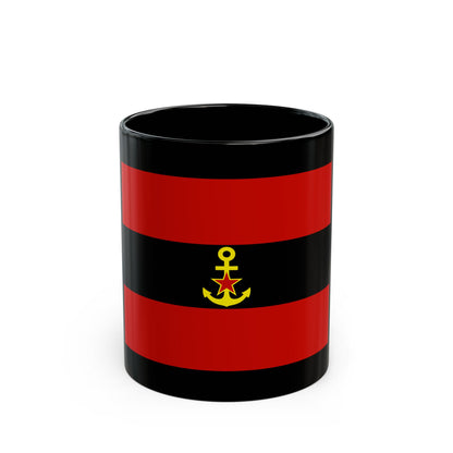 Naval Ensign of Albania 1946 to 1954 - Black Coffee Mug
