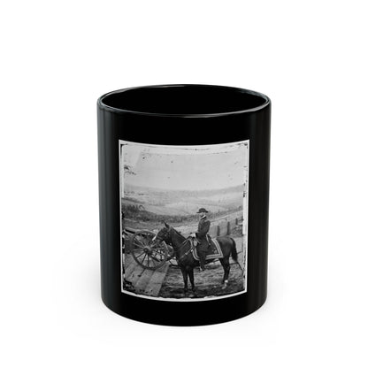 Atlanta, Ga. Gen. William T. Sherman On Horseback At Federal Fort No. 7(2) (U.S. Civil War) Black Coffee Mug