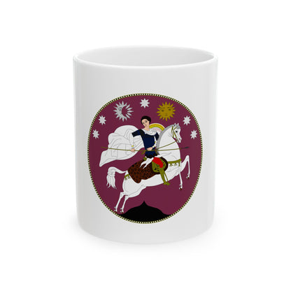Coat of Arms of Democratic Republic of Georgia - White Coffee Mug