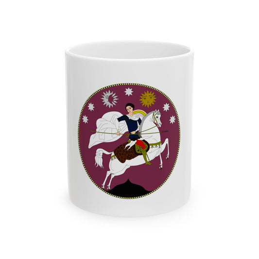 Coat of Arms of Democratic Republic of Georgia - White Coffee Mug