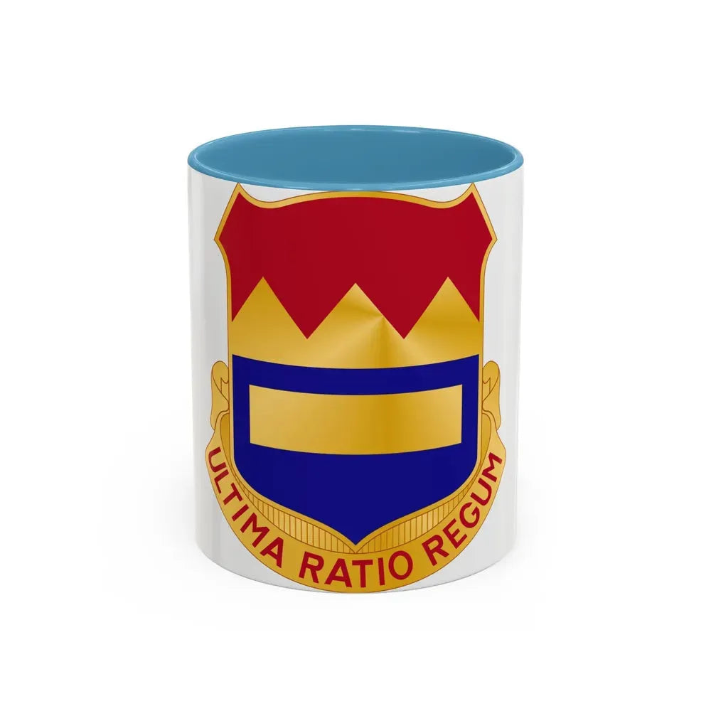719th Antiaircraft Artillery Battalion (U.S. Army) Accent Coffee Mug 11oz Light Blue - Go Mug Yourself