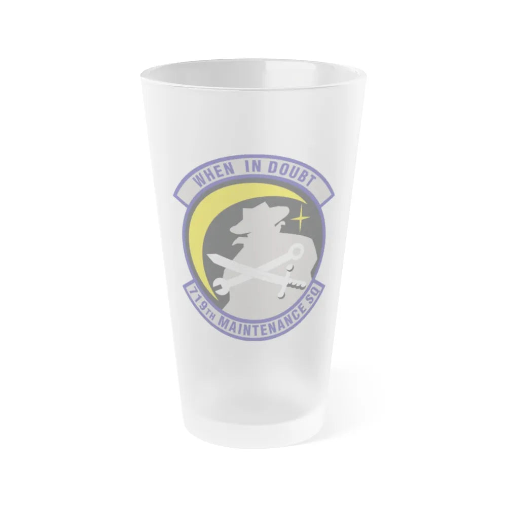 719th Maintenance Squadron (U.S. Air Force) Frosted Pint Glass 16oz-16oz-Frosted-Go Mug Yourself